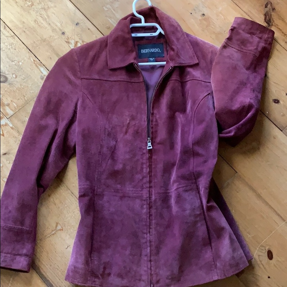 Suede leather jacket